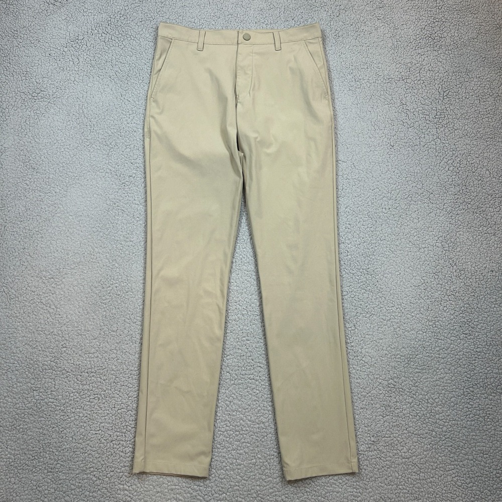 Rhone Men's Size 30X33 Commuter‎ Pants Slim Straight Leg Beige